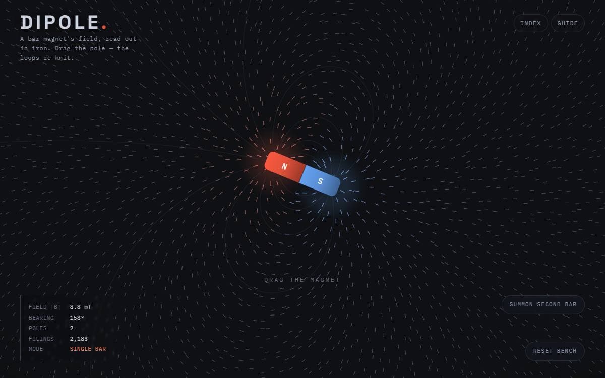 Preview of Dipole, Canvas field simulation